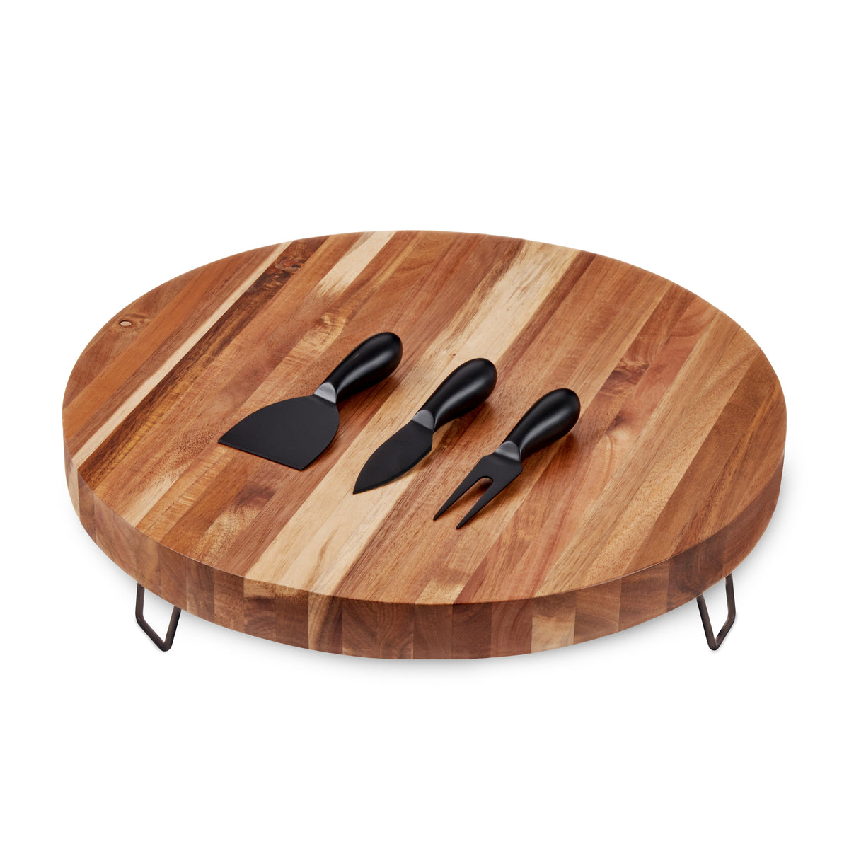 Twine Living Acacia Footed Cheese Board & Knife Set - view 3