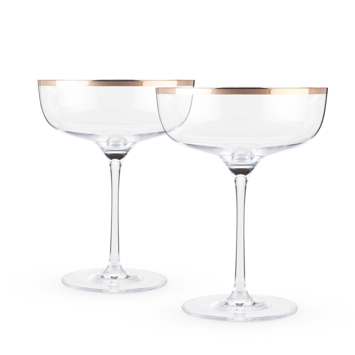 Twine Living Copper Rim Crystal Coupe Set - view 2
