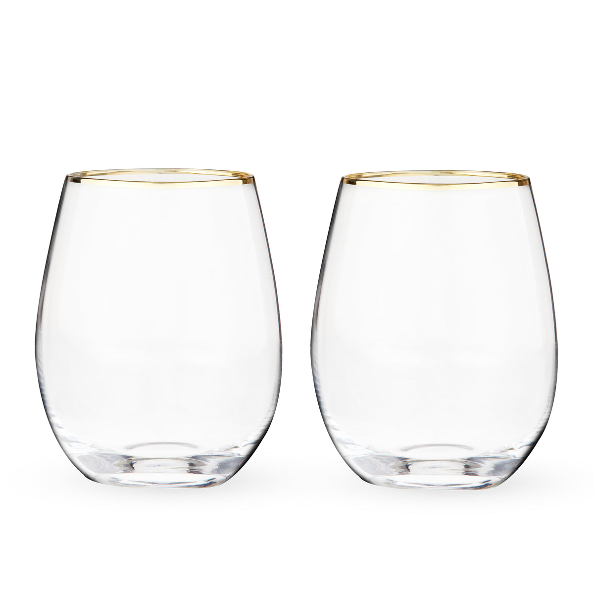 Twine Living Gilded Stemless Wine Glasses - view 2