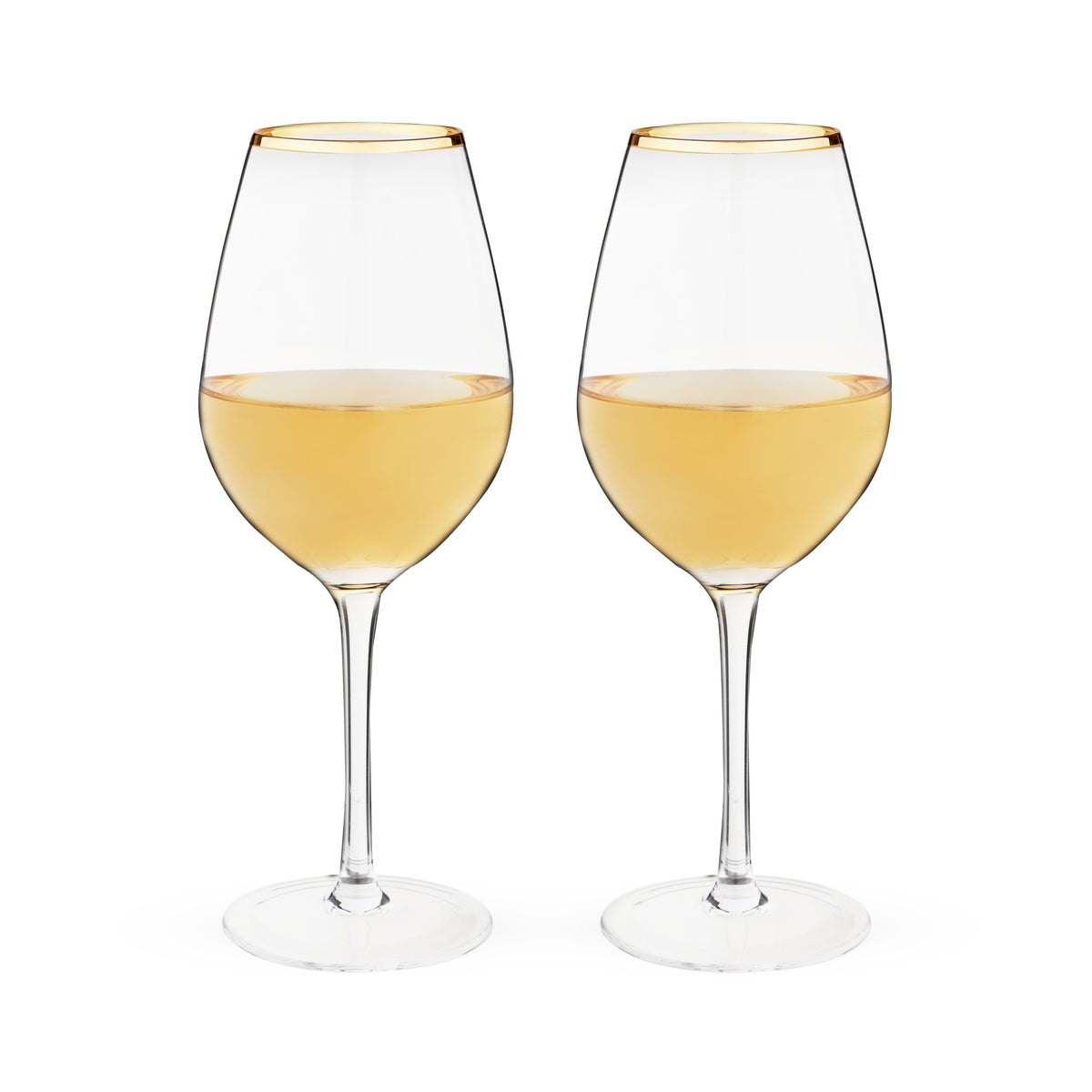 Twine Living Gilded Stemmed Wine Glasses - view 3