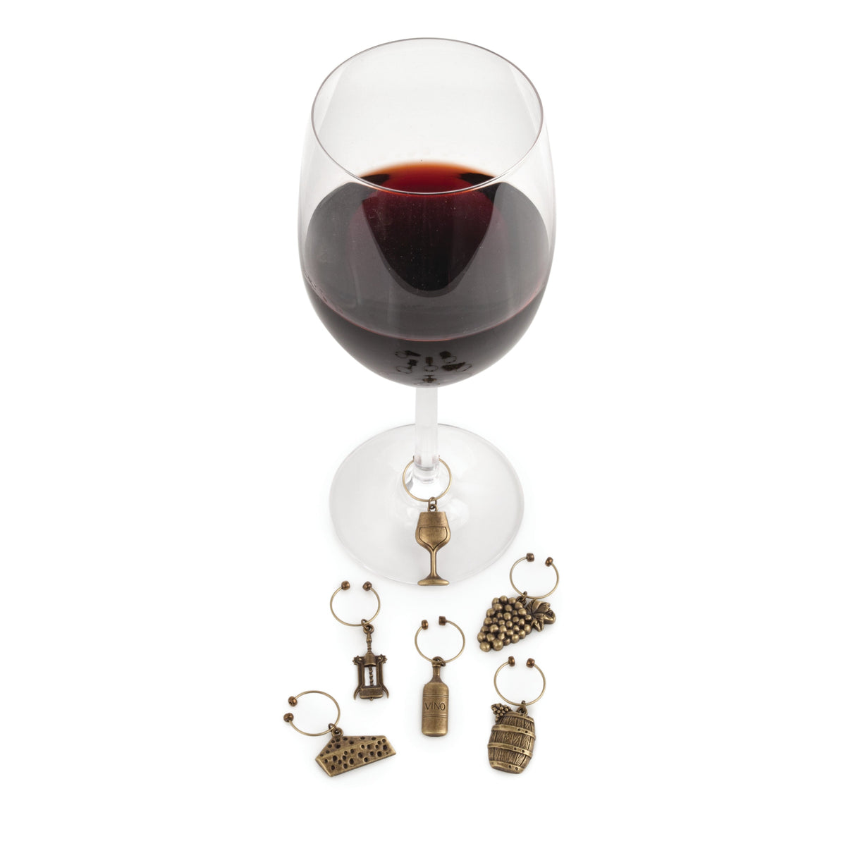 Twine Living Gold Vineyard Wine Charms - view 3