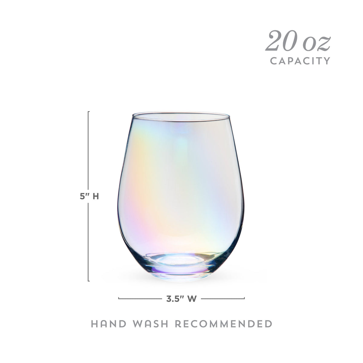 Twine Living Luster Stemless Wine Glasses - view 6