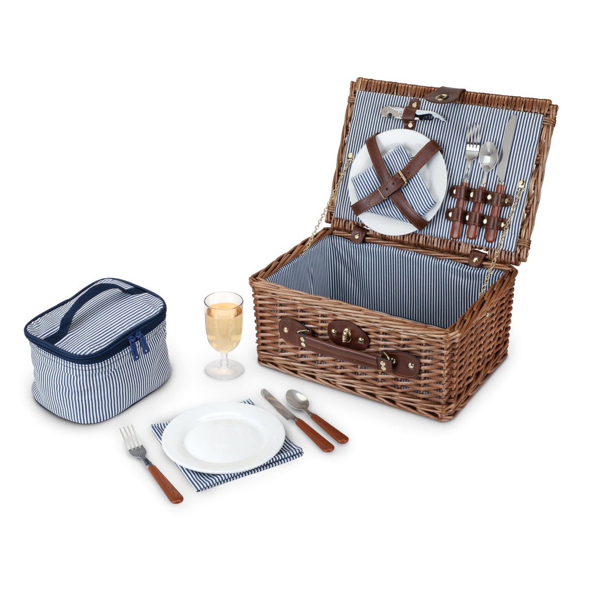 Twine Living Newport Wicker Picnic Basket Set - view 2