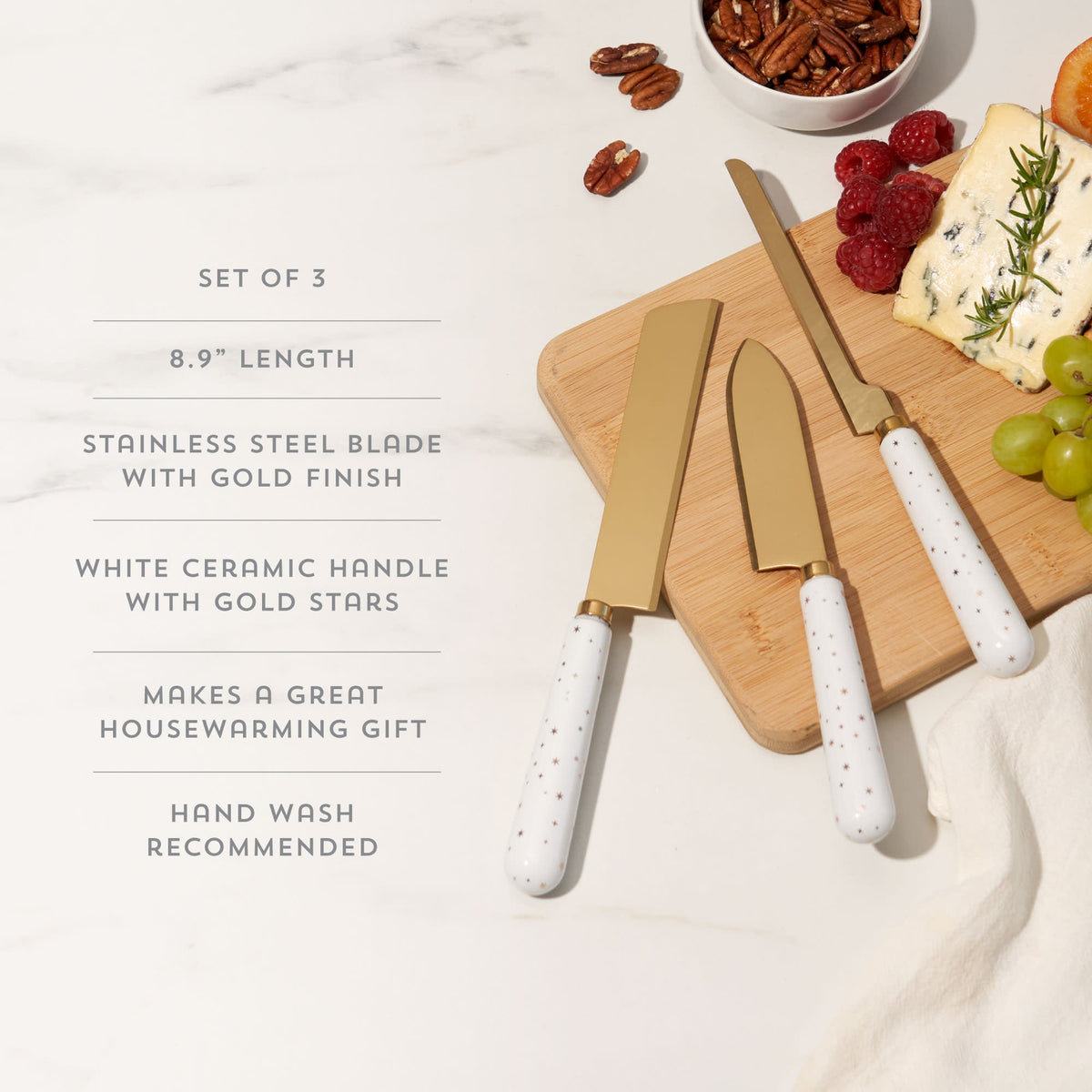 Twine Living Starlight Cheese Knife Set - view 4