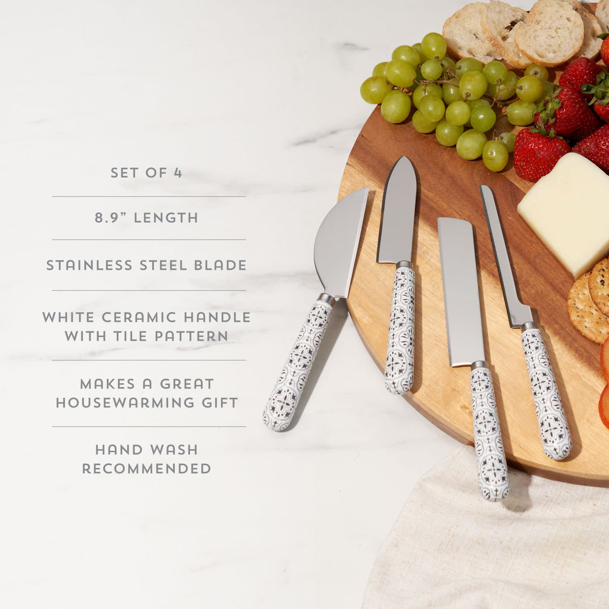 Twine Living Tiles Cheese Knife Set - view 5