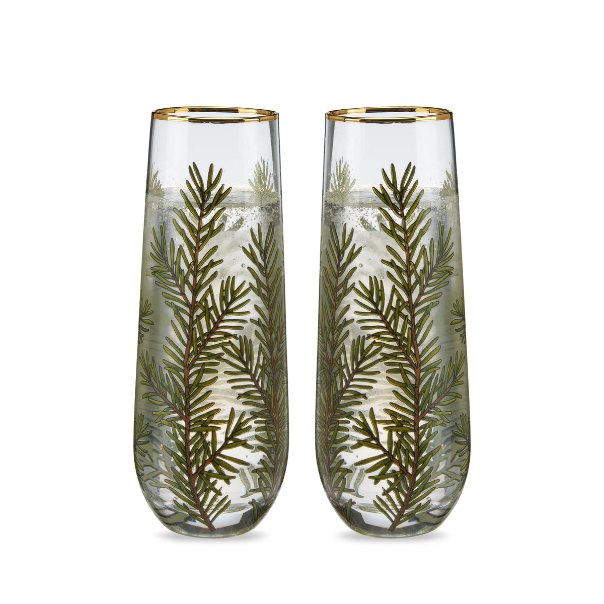 Twine Living Woodland Stemless Champagne Flute Set - view 3