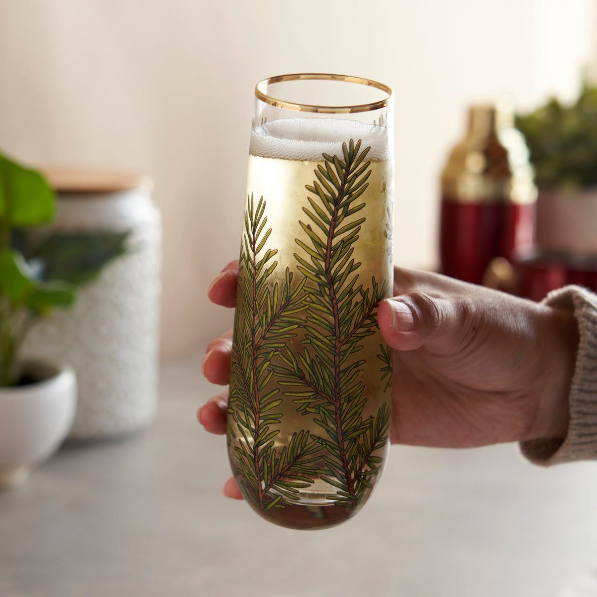 Twine Living Woodland Stemless Champagne Flute Set - view 4