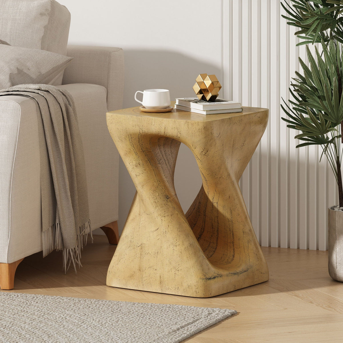 Twist Shape Side Table - Best Buy Furniture