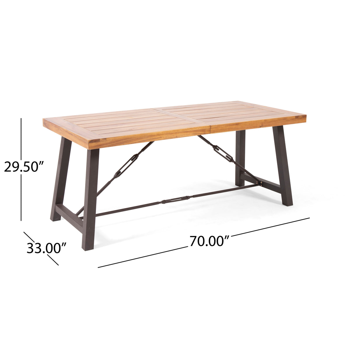 Outdoor 3-Pieces Acacia Wood Dining Set