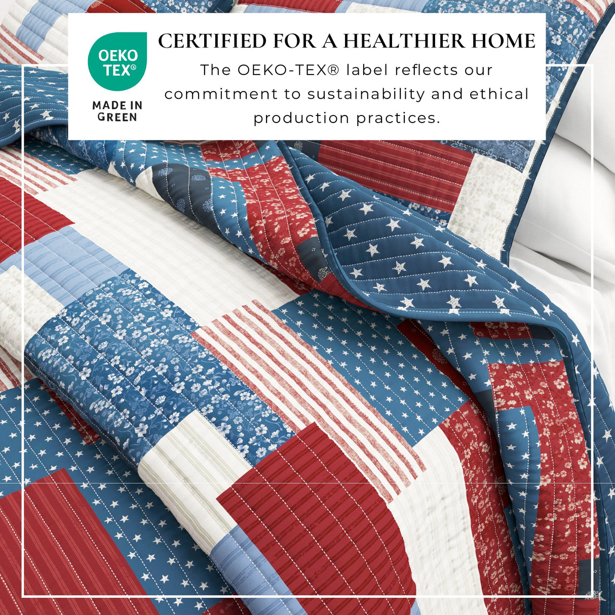 Americana Patchwork Quilt Set - Lowel Collection