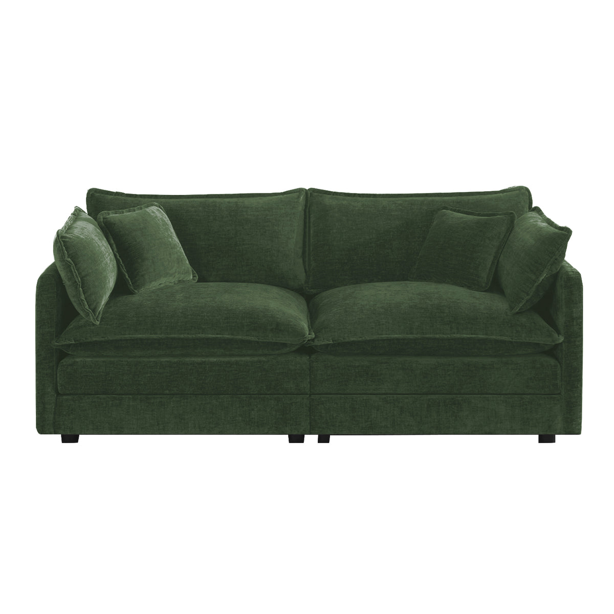 UI Furniture Modern Fabric Loveseat Sofa Couch with Deep Seat and 4 Pillows - view 3