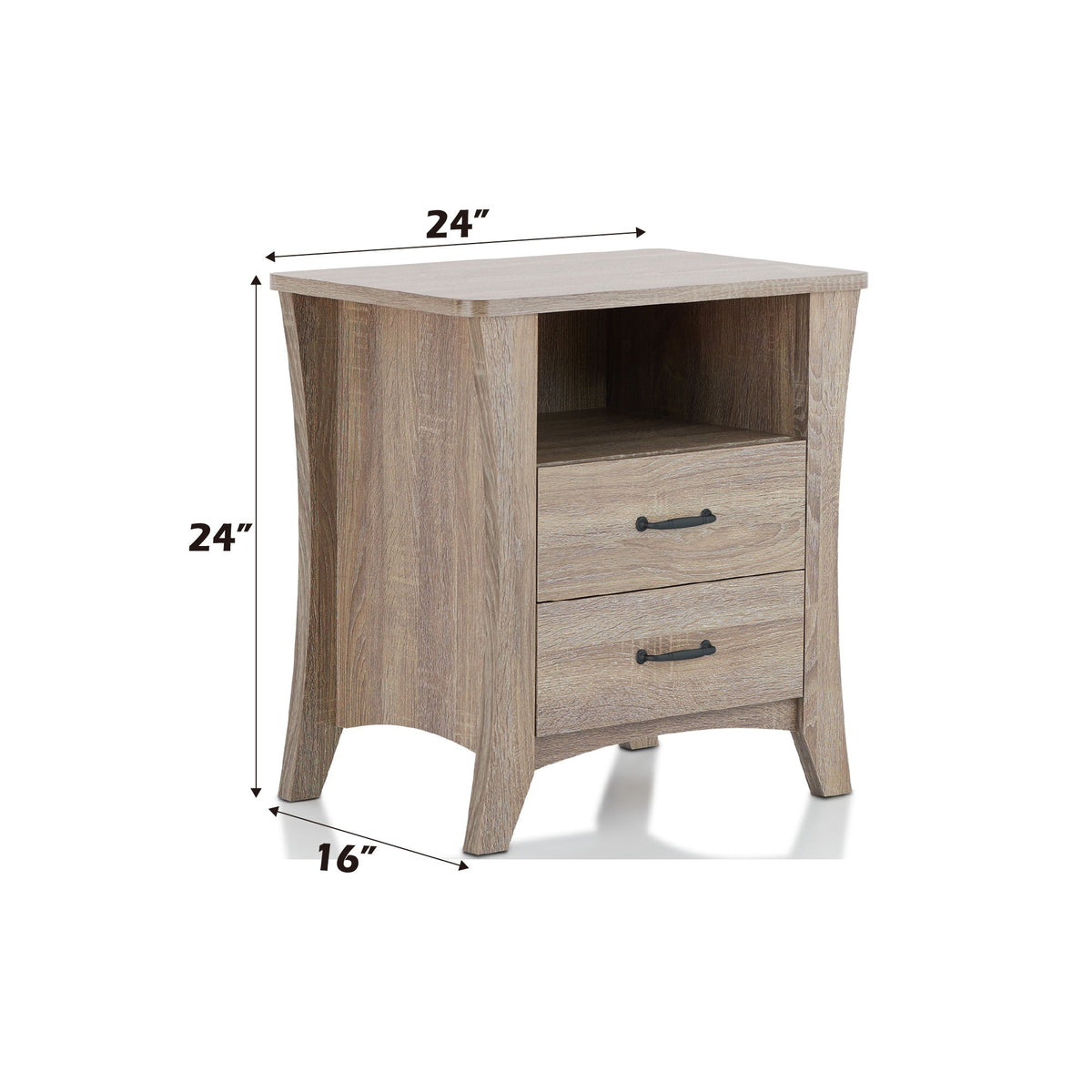 Urban Nest Accent Nightstand with Functional Storage