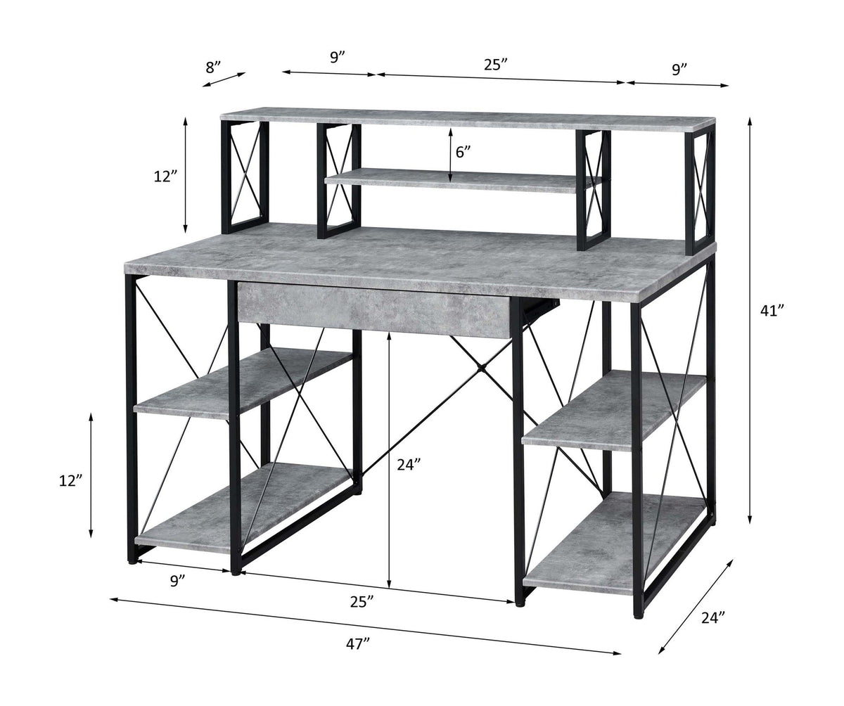 Urban Nest Amiel All Purpose Writing Desk with Storage - view 6