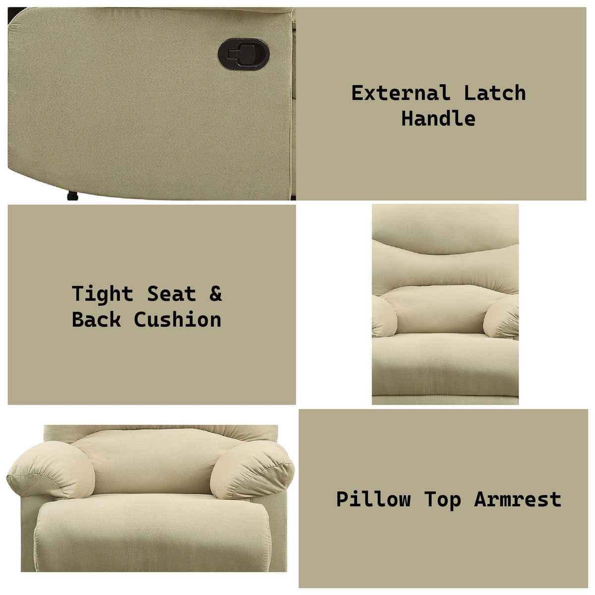 Urban Nest Arcadia Micro Motion Glider Recliner with Smooth Gliding Motion - view 9