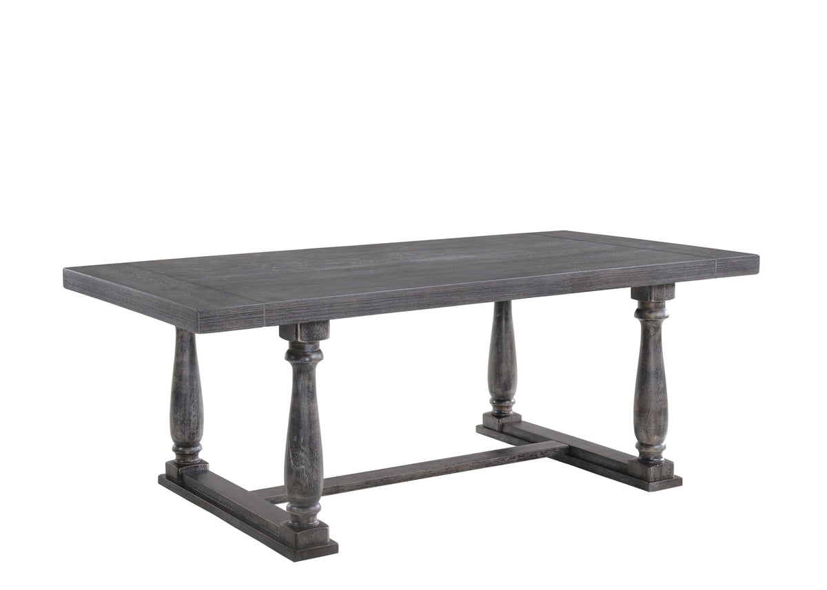 Urban Nest Bernard Weathered Dining Table in Dark Gray