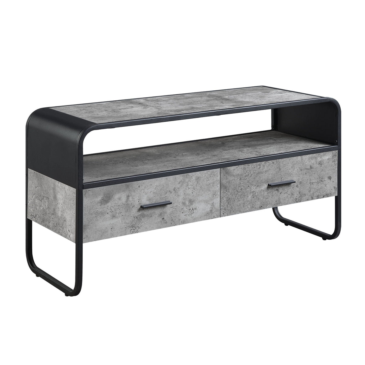 Urban Nest Black TV Stand with Storage Drawers - view 2