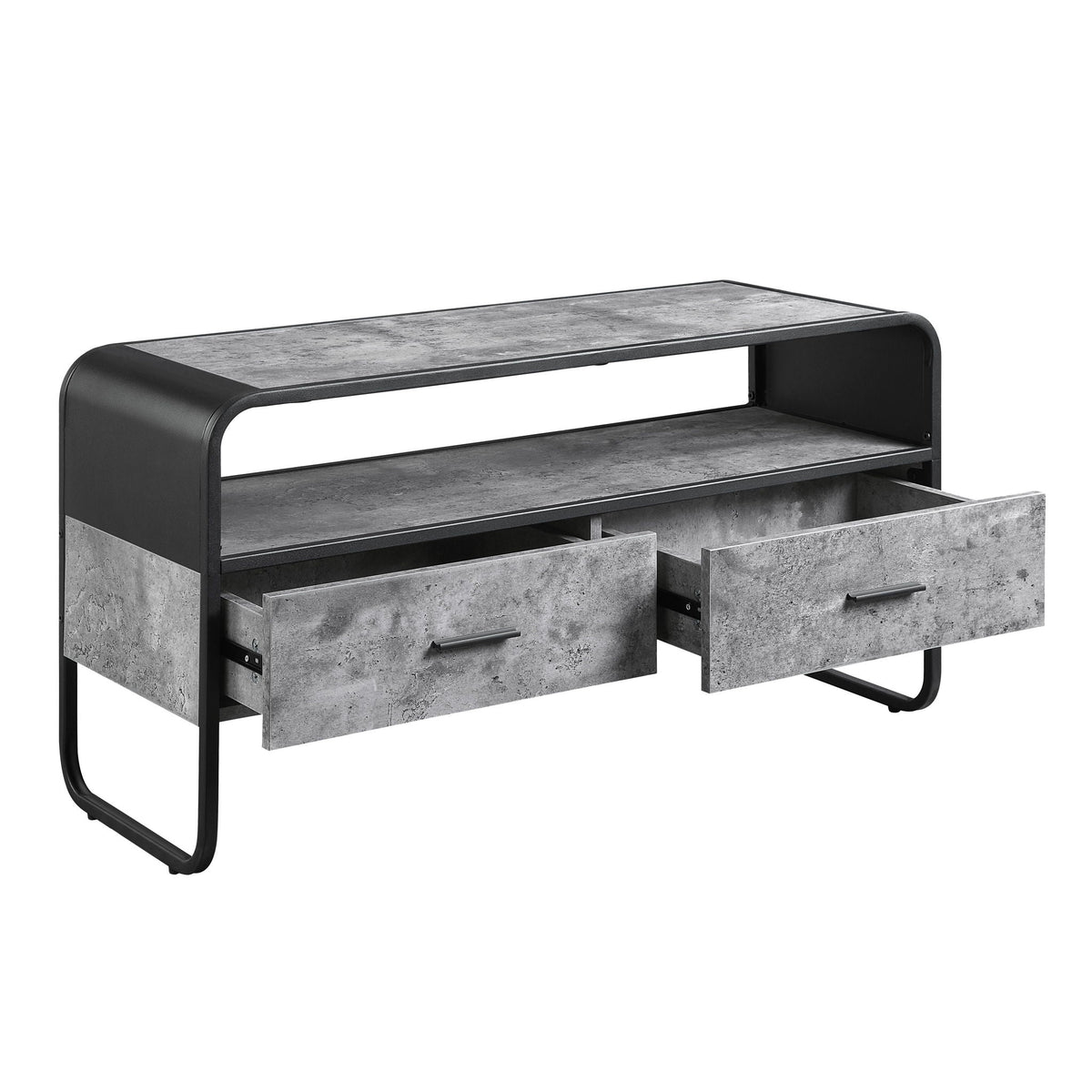 Urban Nest Black TV Stand with Storage Drawers - view 4