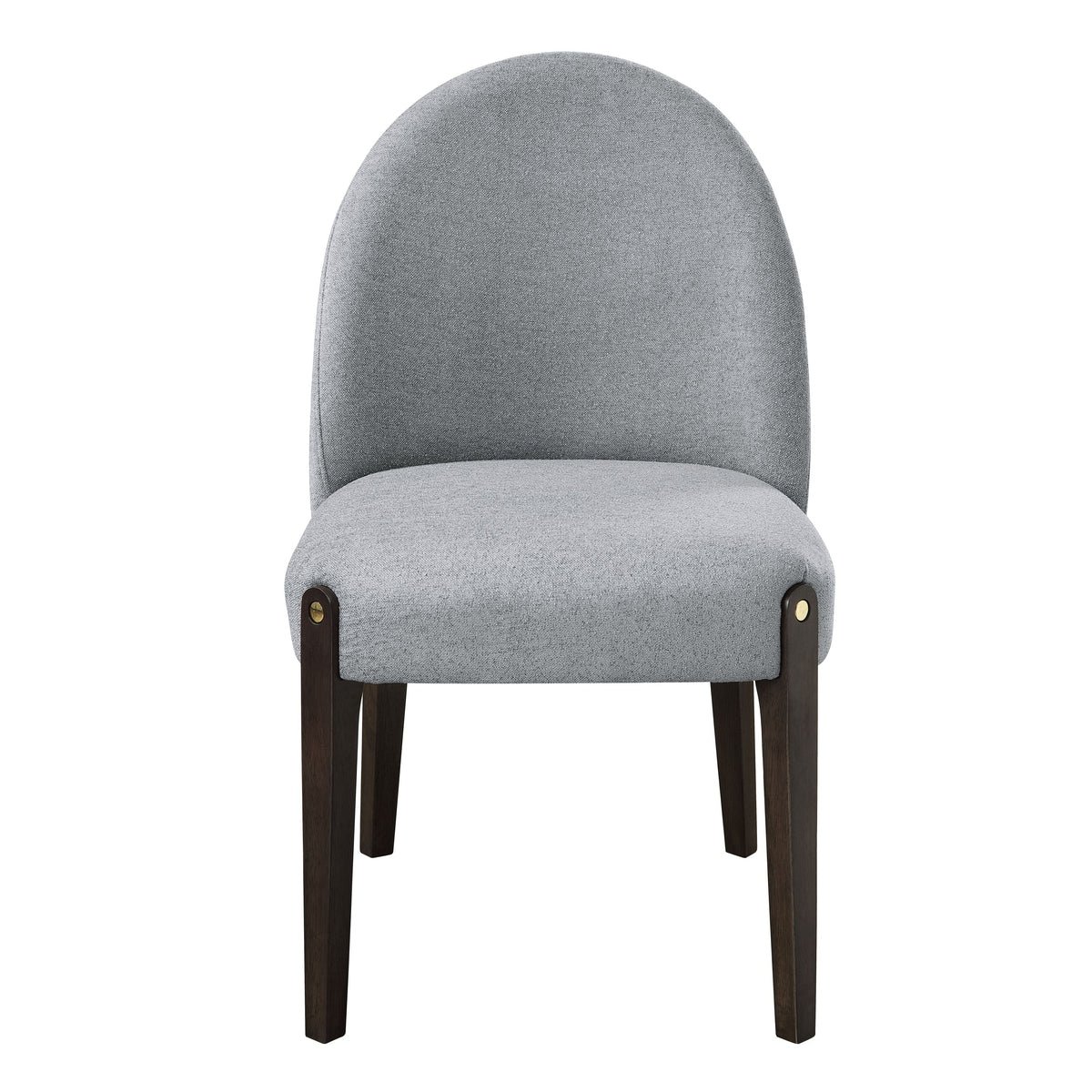 Urban Nest Clayten Gray Fabric Dining Chair Set of 2 with Espresso Finish - view 7