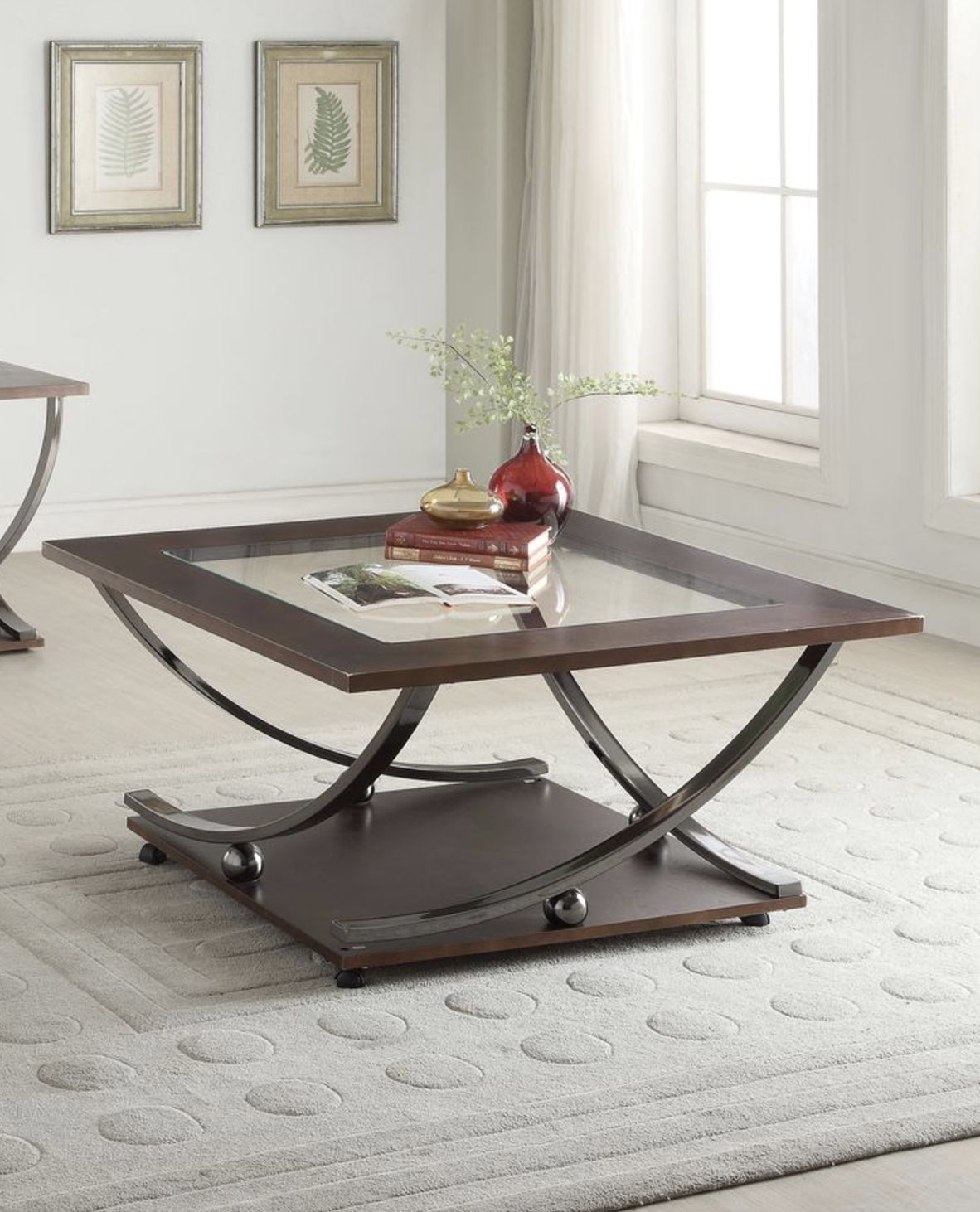 Urban Nest Dark Brown Coffee Table with Modern Elegance