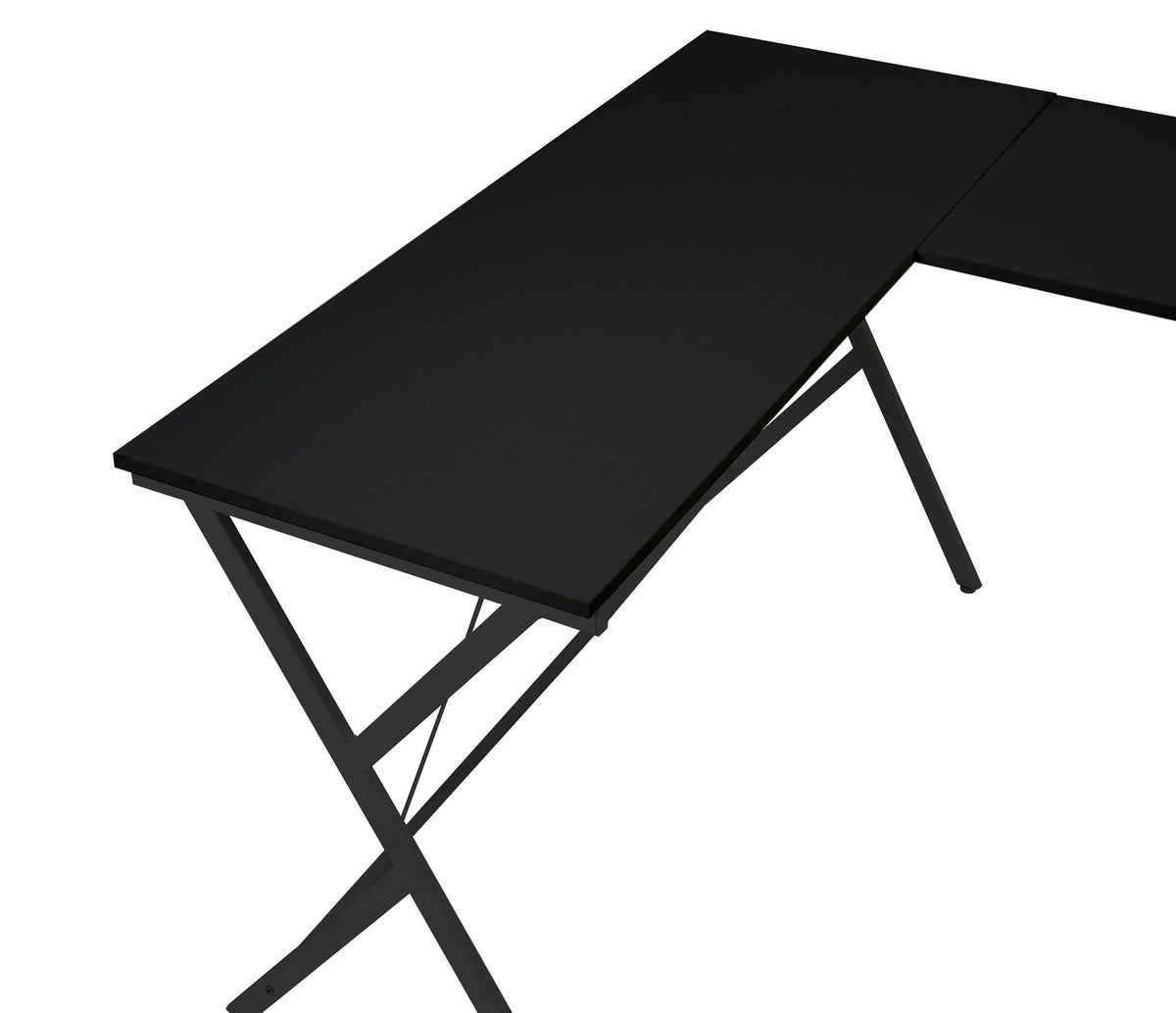 Urban Nest Dazenus L-Shape Corner Desk with Metal Frame