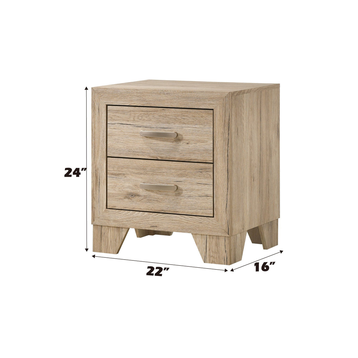 Urban Nest Elegant Wood Nightstand with Durable Drawers - view 3