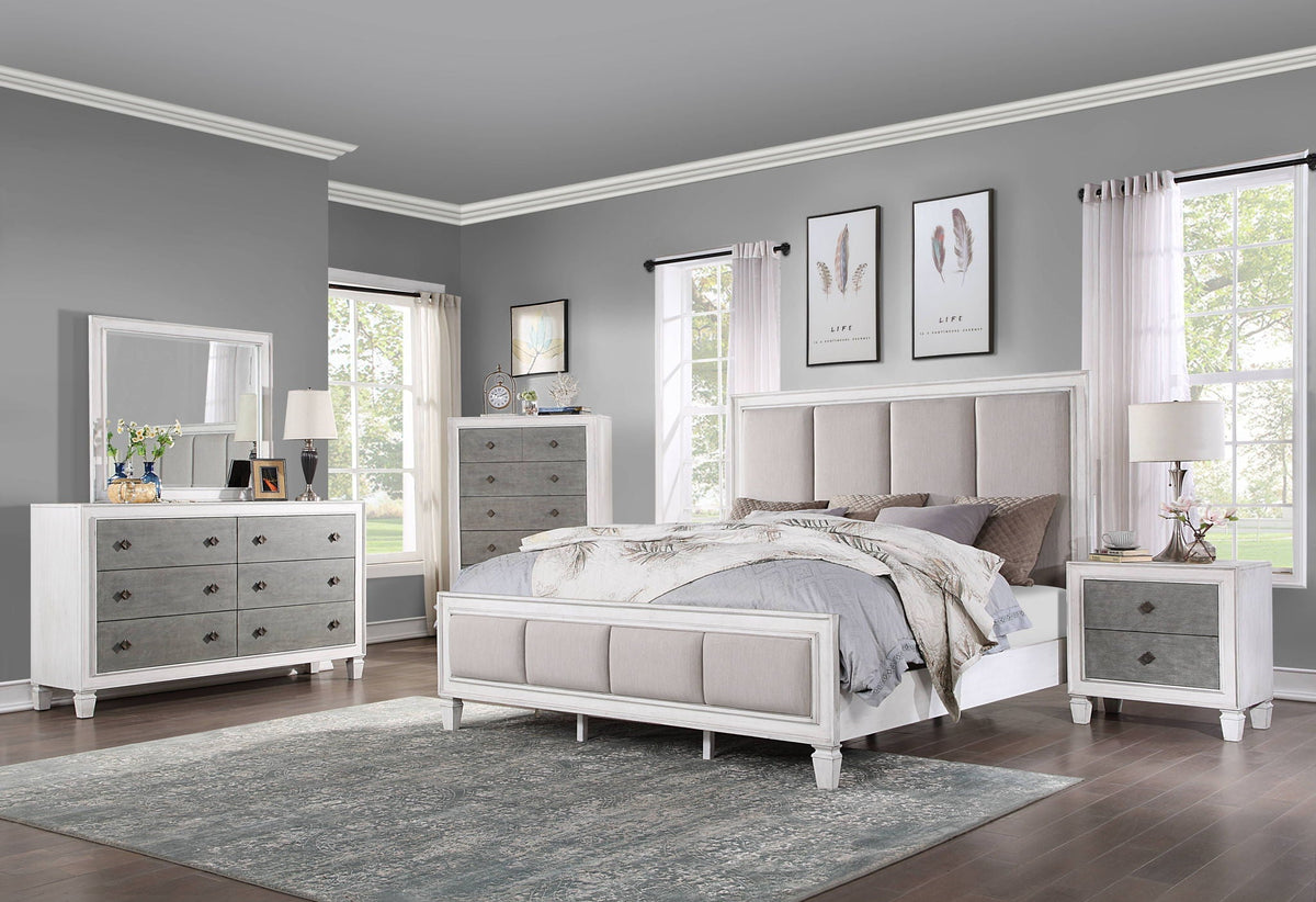Urban Nest Katia Upholstered Bed with Plush Headboard - view 2