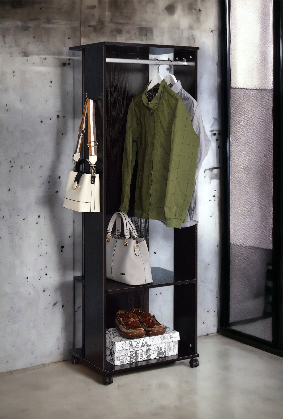 Kolen - Hall Tree - Espresso - Best Buy Furniture