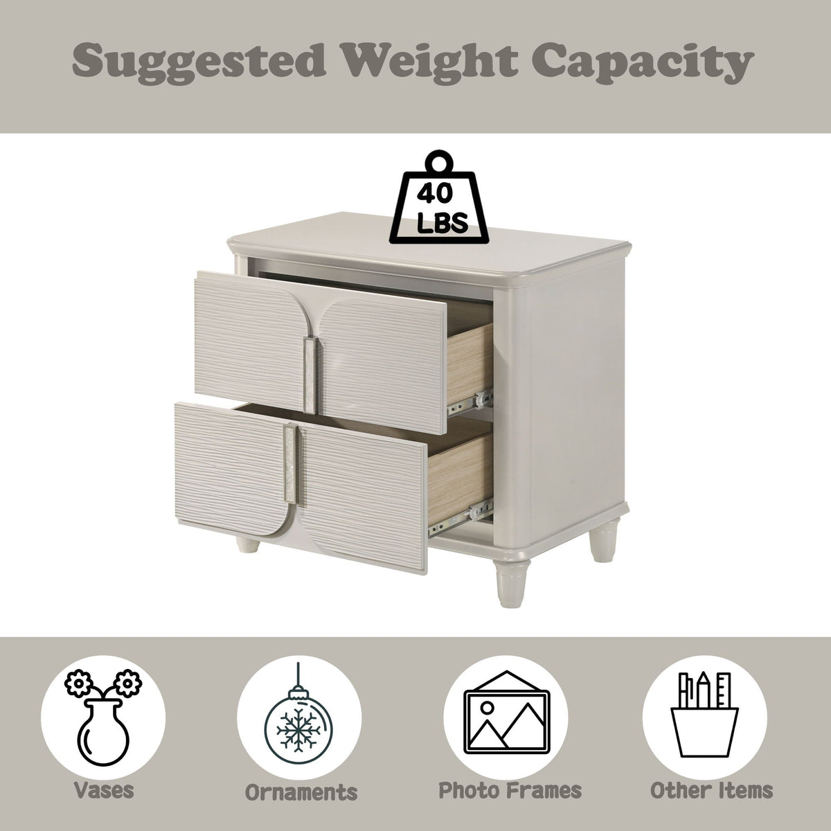 Laveda - Nightstand - White - Best Buy Furniture