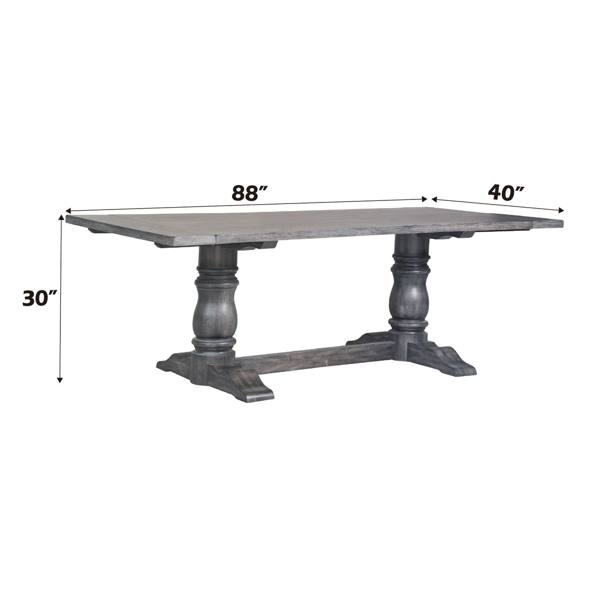 Leventis - Dining Table - Weathered Gray - Best Buy Furniture