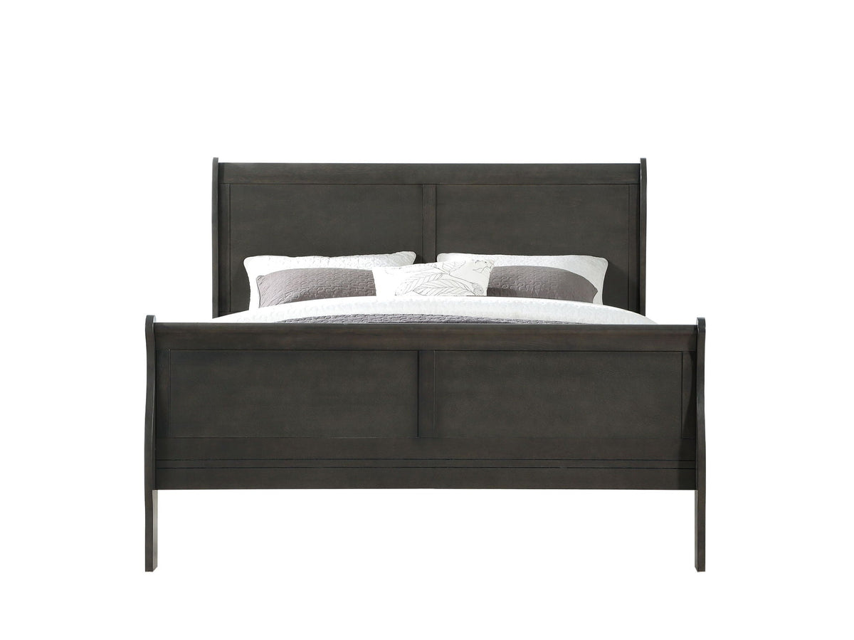 Urban Nest Louis Philippe Sleigh Bedroom Set with Sleigh Bed and Nightstand - view 6