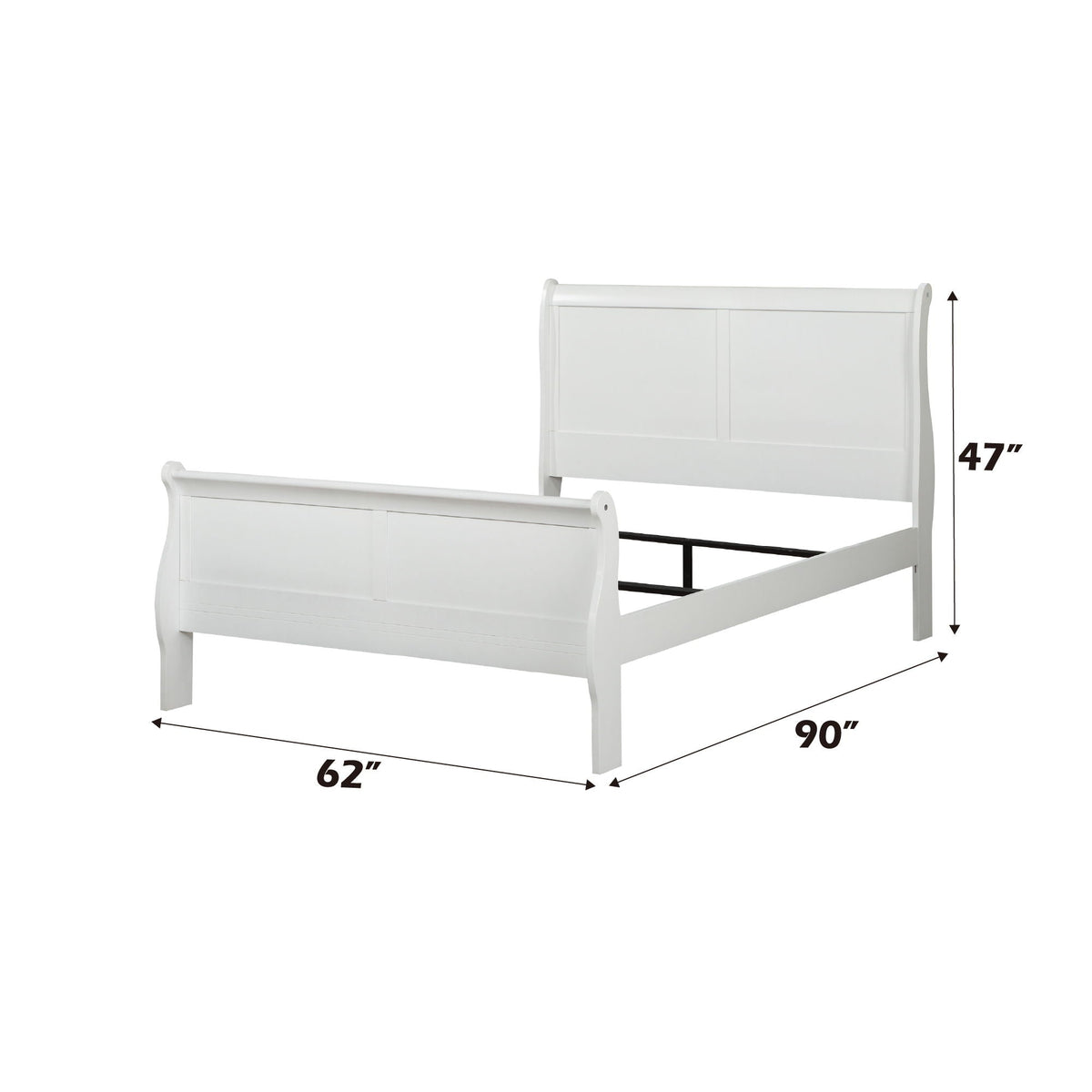 Urban Nest Louis Philippe Sleigh Style Bed with Classic Wood Construction - view 13