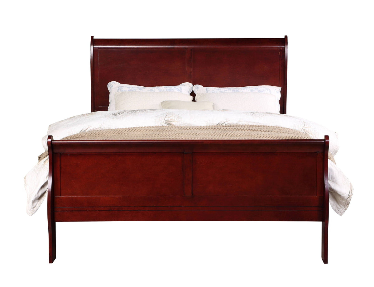 Urban Nest Louis Philippe Sleigh Style Bed with Classic Wood Construction - view 27