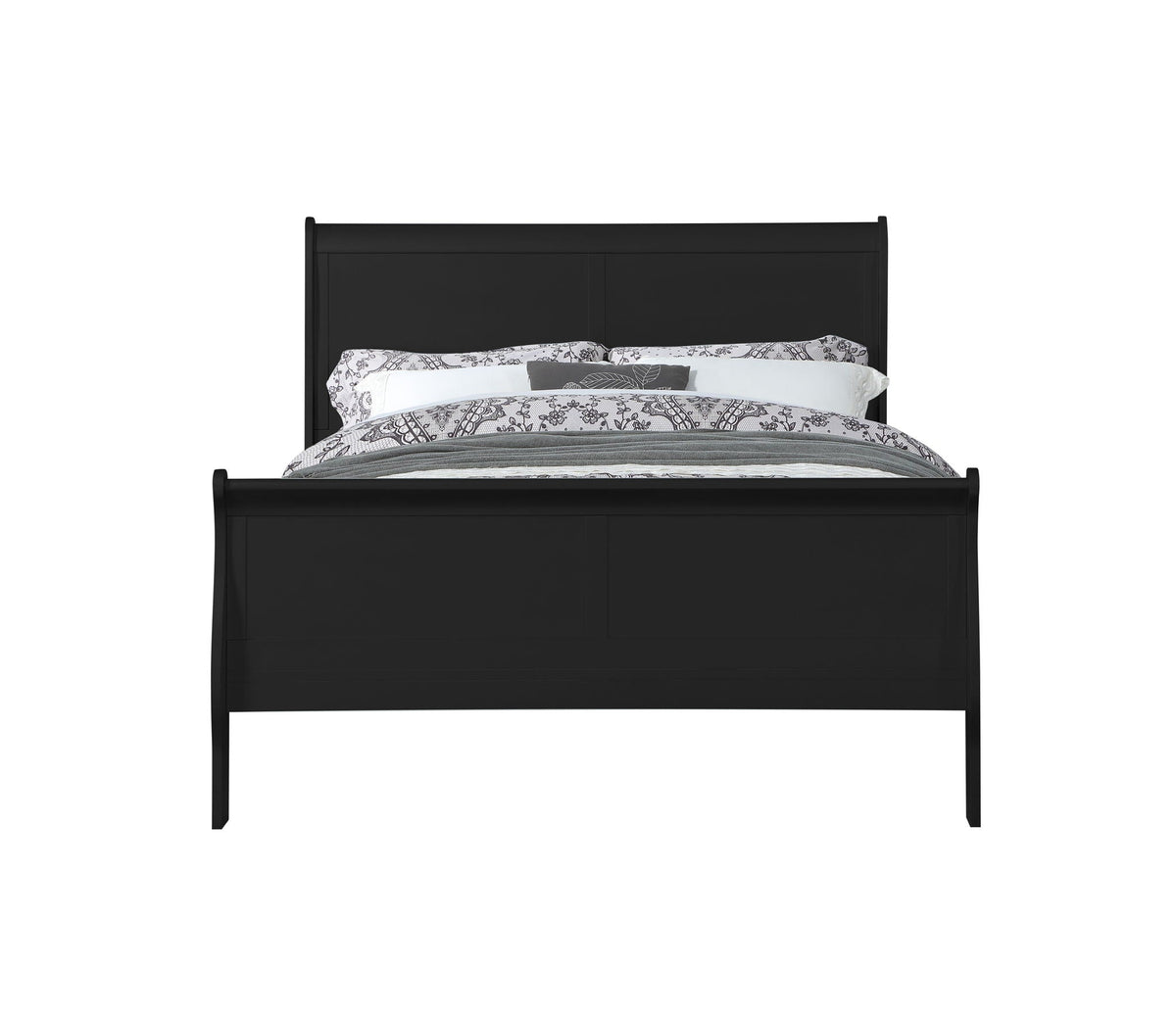 Urban Nest Louis Philippe Sleigh Style Bed with Classic Wood Construction - view 33