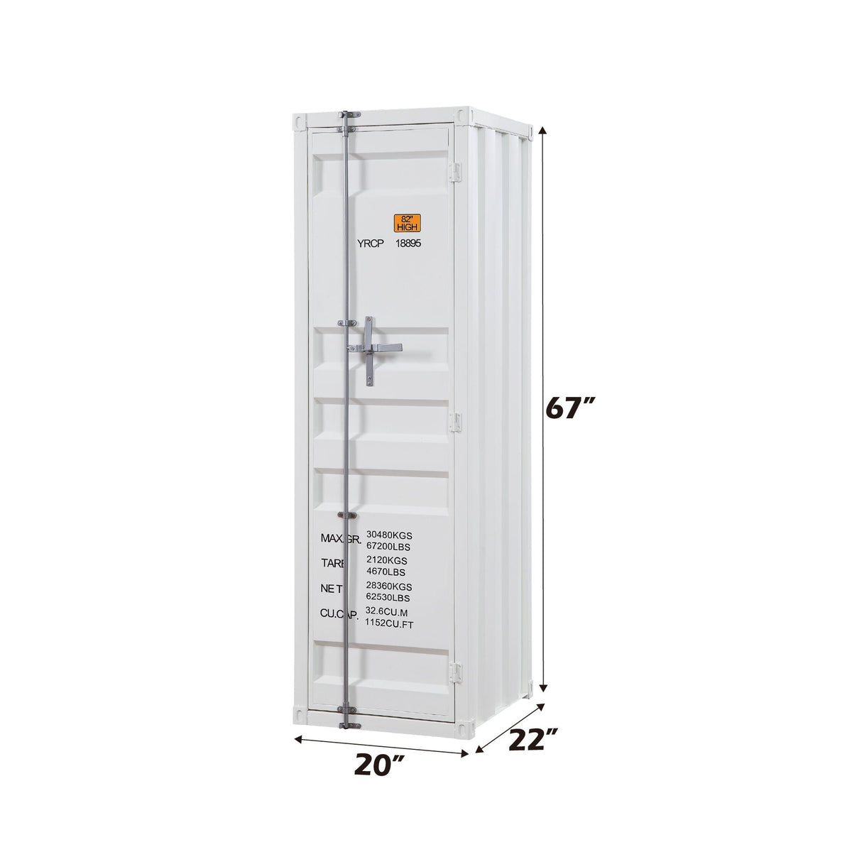 Urban Nest Metal Cargo Wardrobe with Industrial Lock - view 2