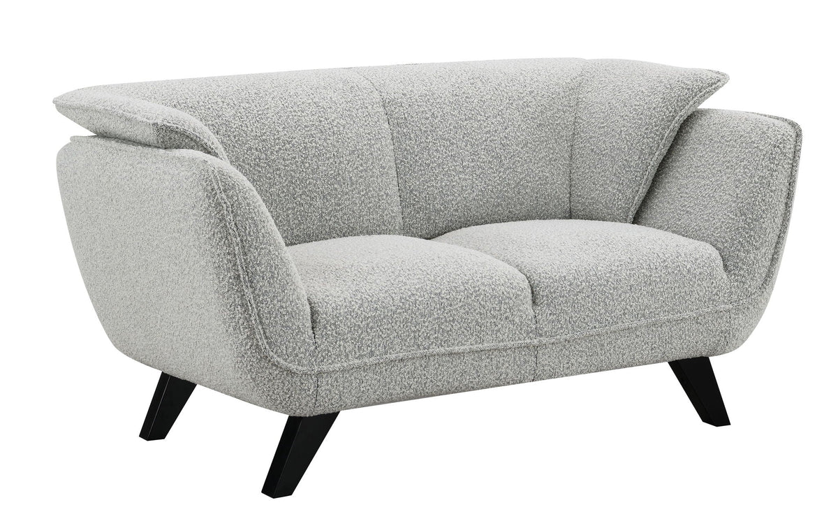 Urban Nest Nayeli Boucle Loveseat with Pocket Coil Seating in Gray