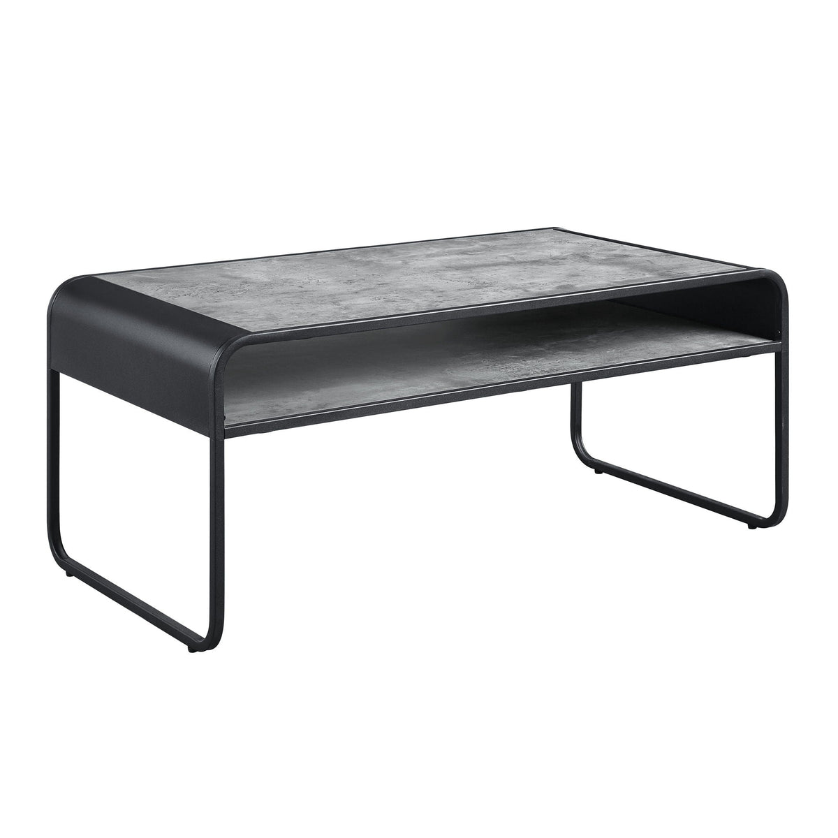 Raziela - Concrete Coffee Table - Black / Gray - Best Buy Furniture