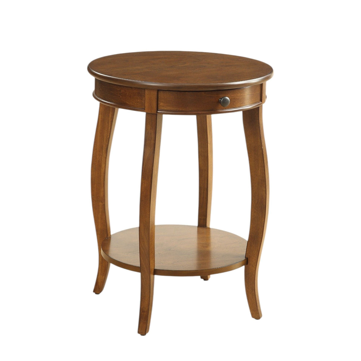 Urban Nest Walnut Accent Table with Drawer and Shelf - view 2