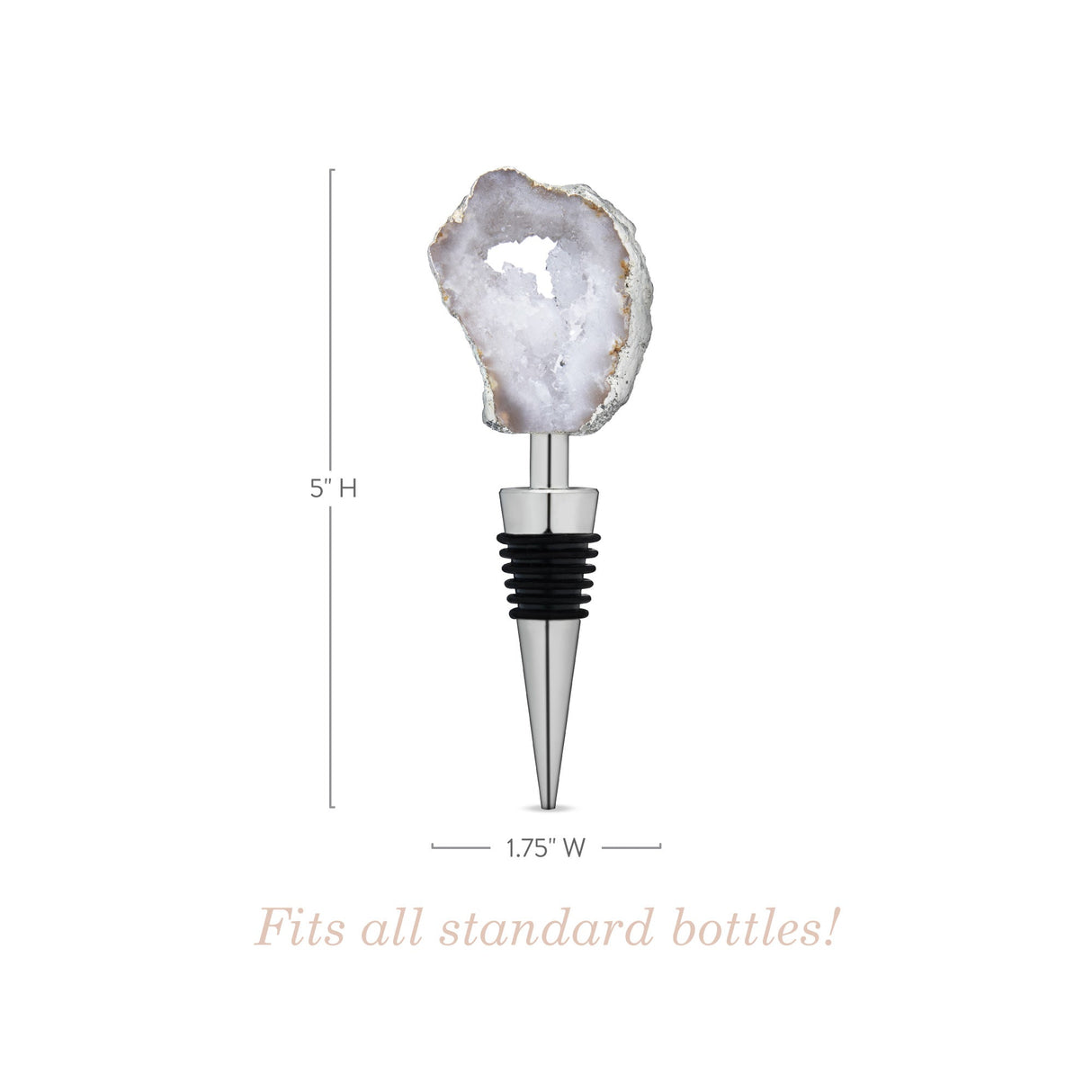 White Geode Bottle Stopper