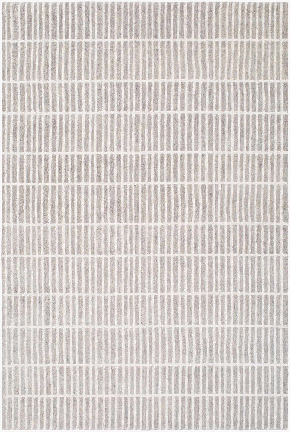 Finial Gray Wool Area Rug