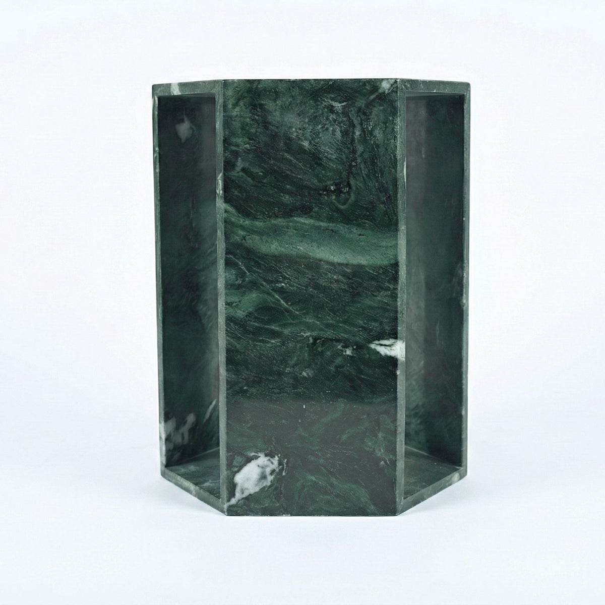 VITRA Modern Minimalist Hexagon Side Table with Honed Marble Finish - view 11