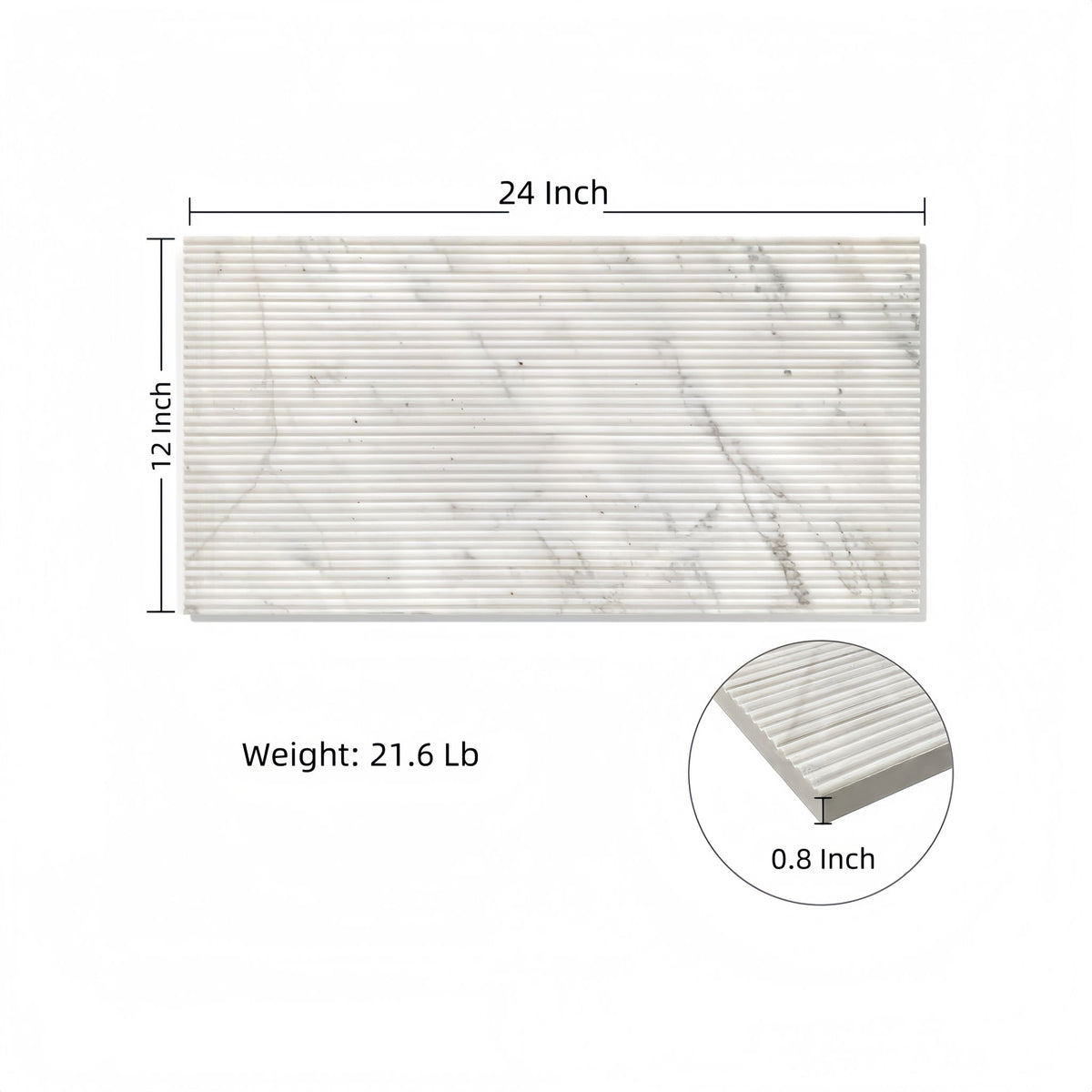 VITRA Textured Marble Decorative Tiles with Distinctive OL Finish - view 3