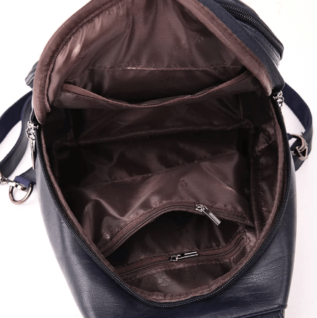 Genuine Leather Backpack for Women Water Resistant Anti Theft Travel Bag