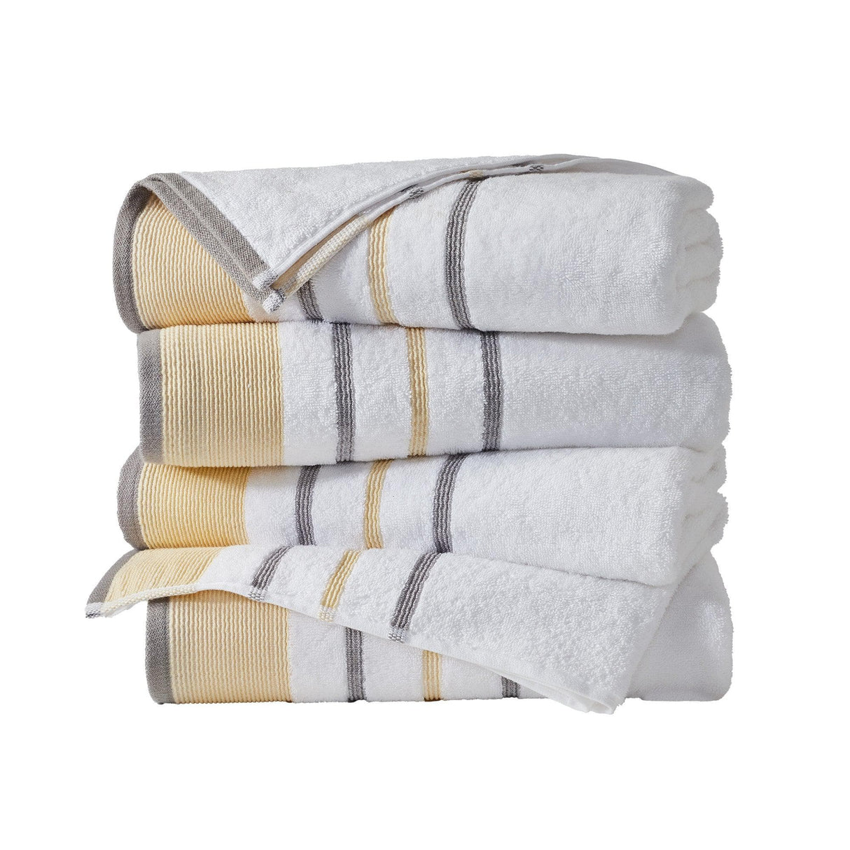 Decorative Cotton Stripe Bath Towel Set - Noelle Collection