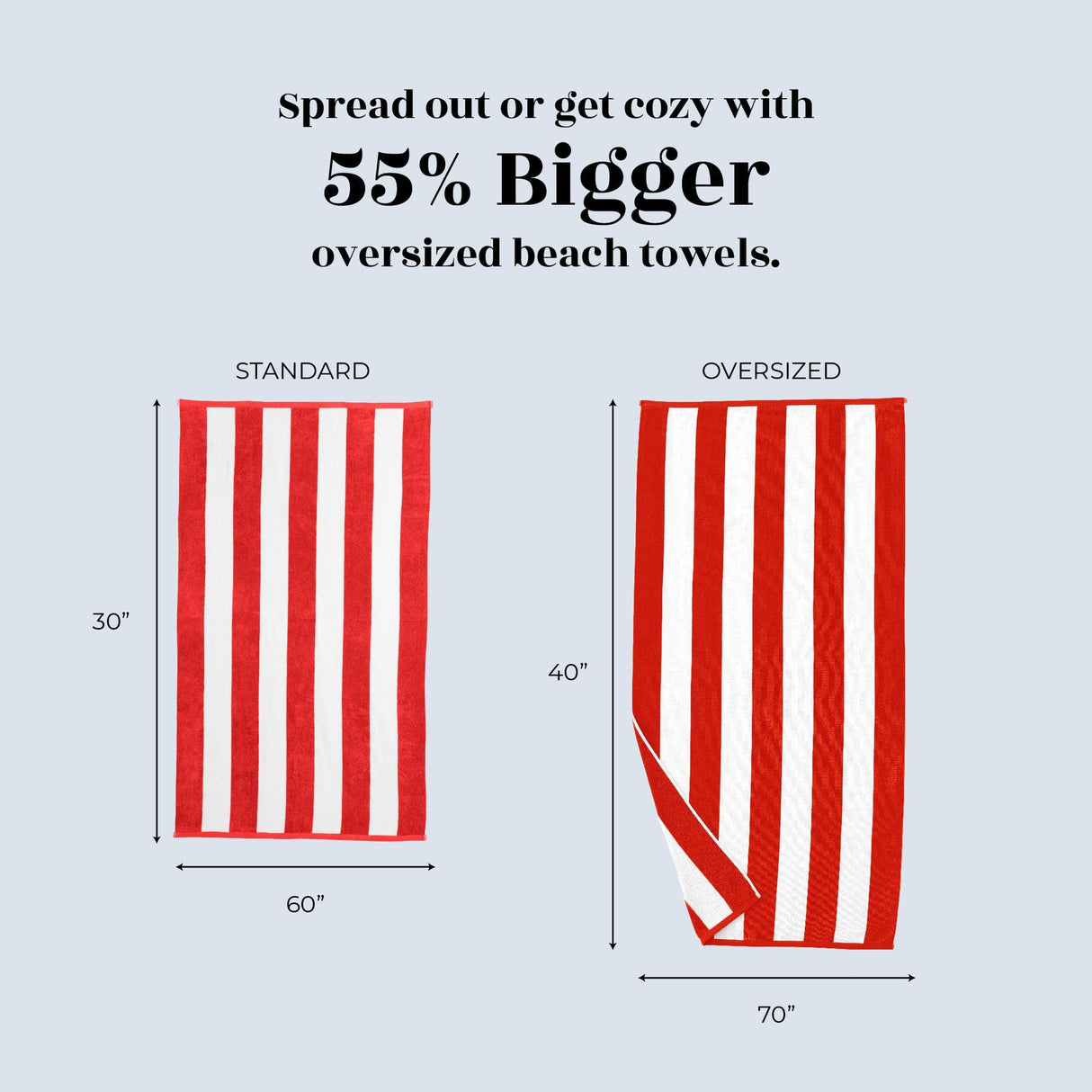 Cotton Velour Cabana Stripe Beach Towel - Novia Collection