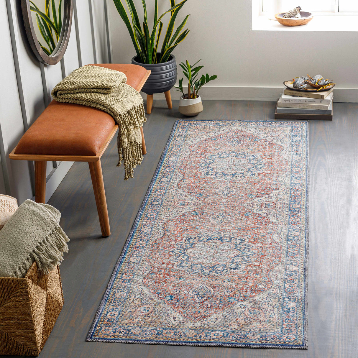 Wacousta Red&Blue Washable Rug - Promo