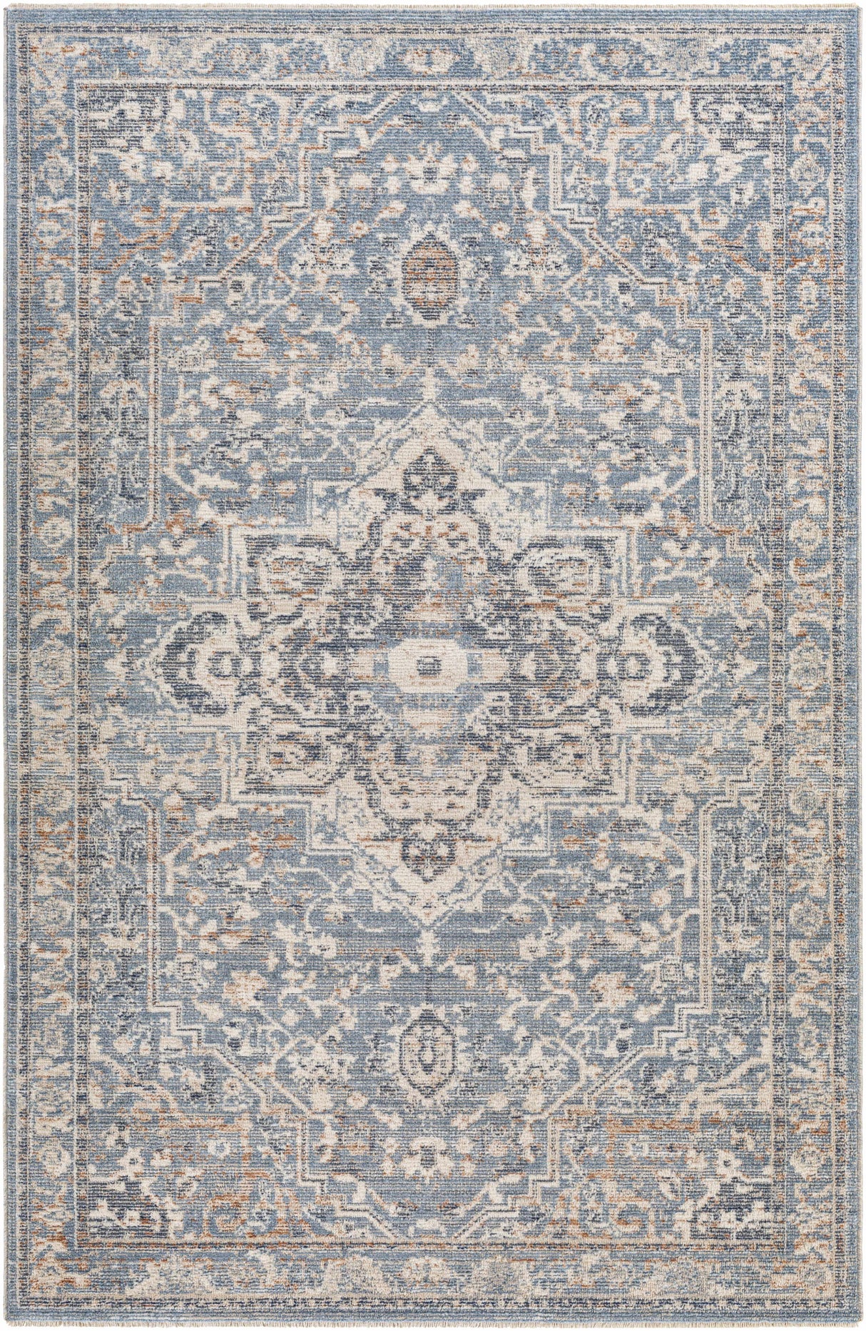 Buguey Cream&Blue Area Rug - Clearance