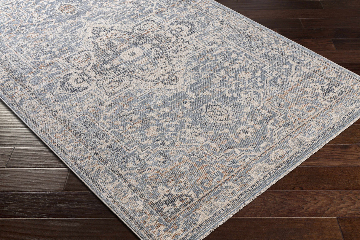 Buguey Cream&Blue Area Rug - Clearance