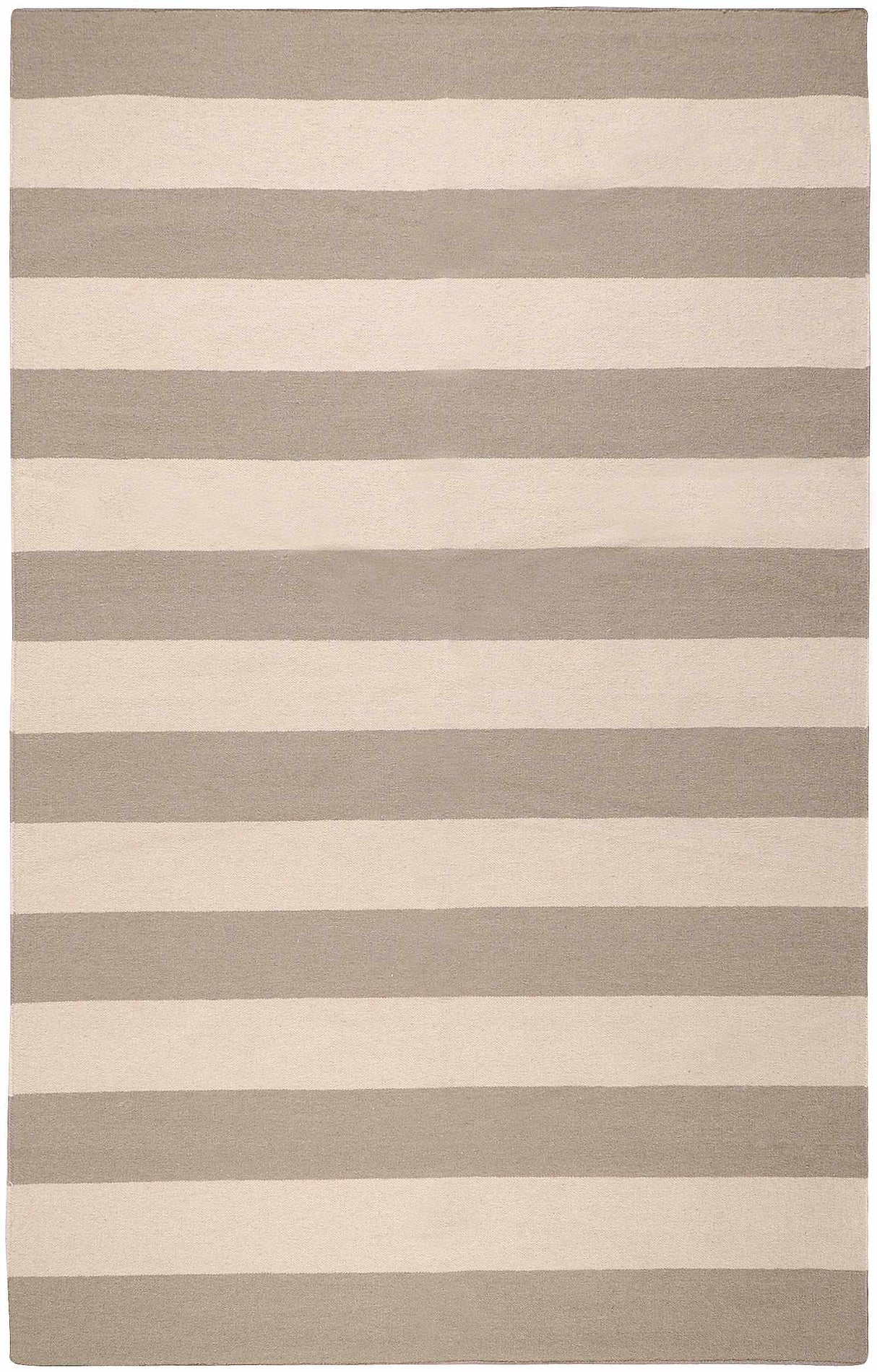 Ingersoll Beige&Gray Striped Wool Area Rug - Clearance
