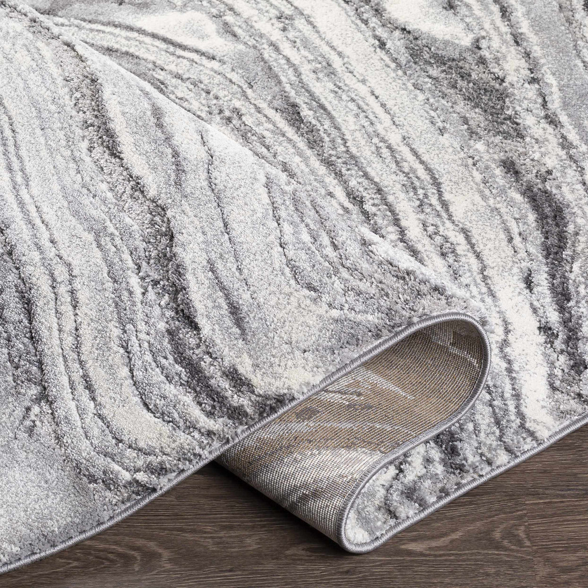 Walloon Gray Marble Thick Rug - Clearance