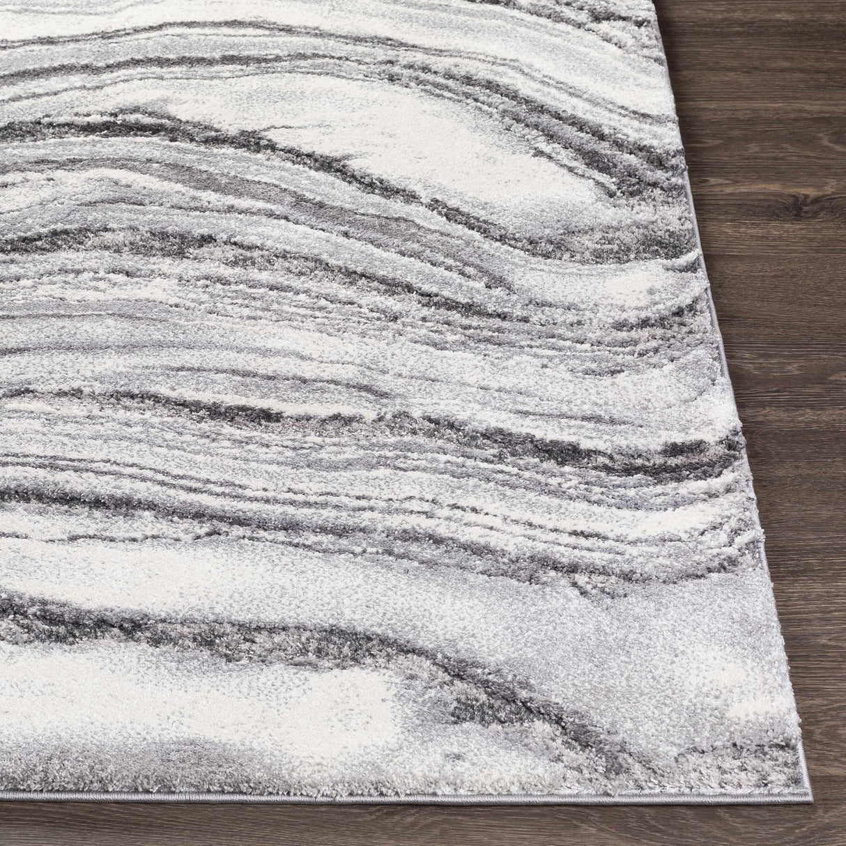 Walloon Gray Marble Thick Rug - Clearance